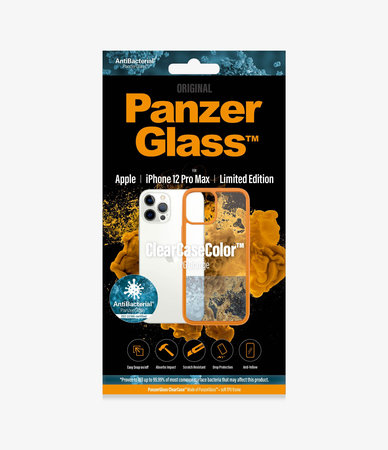 PanzerGlass - Pouzdro ClearCase AB pro iPhone 12 Pro Max, orange