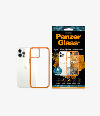 PanzerGlass - Pouzdro ClearCase AB pro iPhone 12 Pro Max, orange