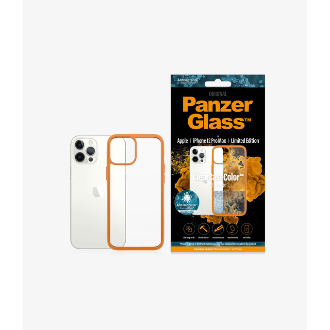 PanzerGlass - Pouzdro ClearCase AB pro iPhone 12 Pro Max, orange