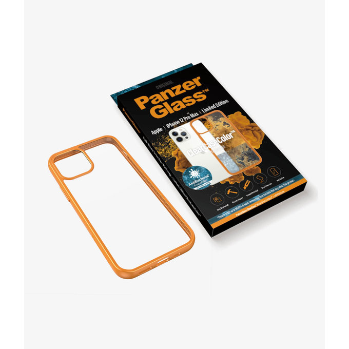 PanzerGlass - Pouzdro ClearCase AB pro iPhone 12 Pro Max, orange