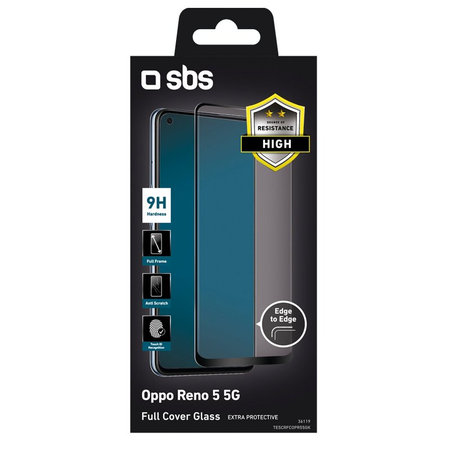 SBS - Tvrzené sklo Full Cover pro OPPO Reno 5 5G, černá