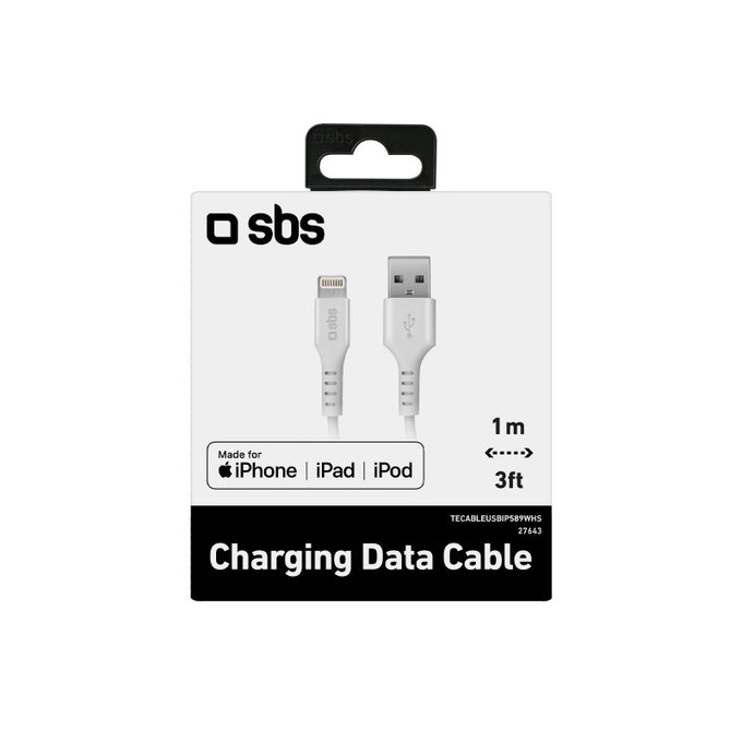 SBS - Lightning / USB Kabel (1m), bílá