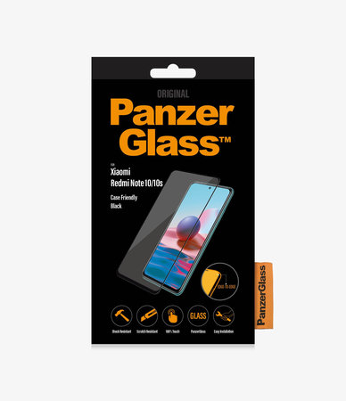 PanzerGlass - Tvrzené Sklo Case Friendly pro Xiaomi Redmi Note 10, 10S, černá