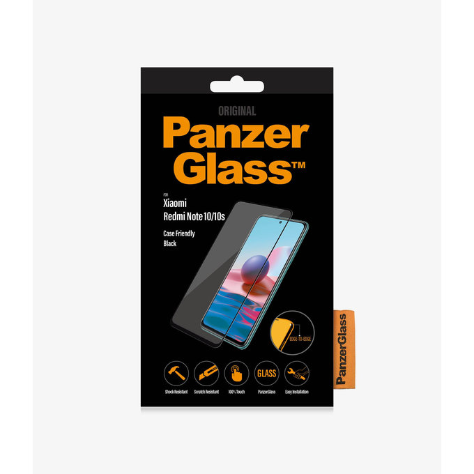 PanzerGlass - Tvrzené Sklo Case Friendly pro Xiaomi Redmi Note 10, 10S, černá