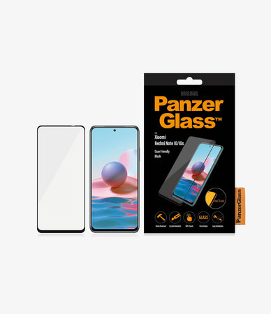 PanzerGlass - Tvrzené Sklo Case Friendly pro Xiaomi Redmi Note 10, 10S, černá