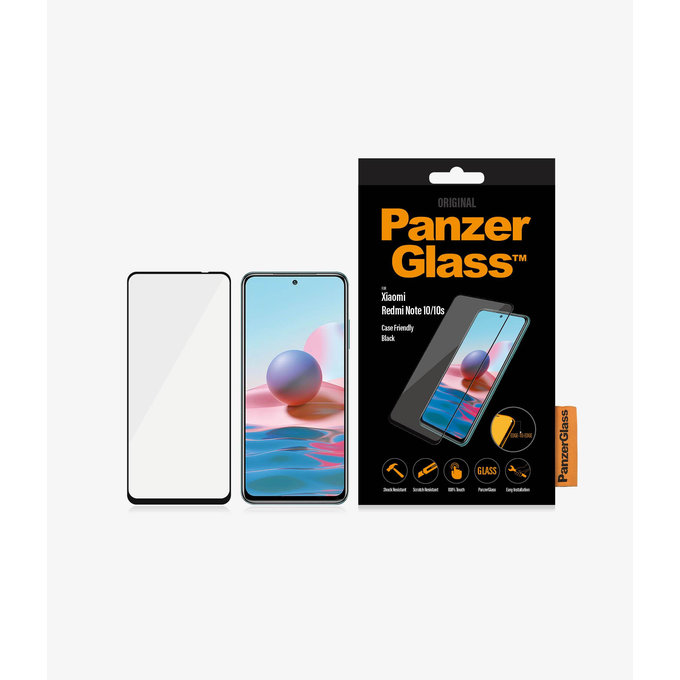PanzerGlass - Tvrzené Sklo Case Friendly pro Xiaomi Redmi Note 10, 10S, černá