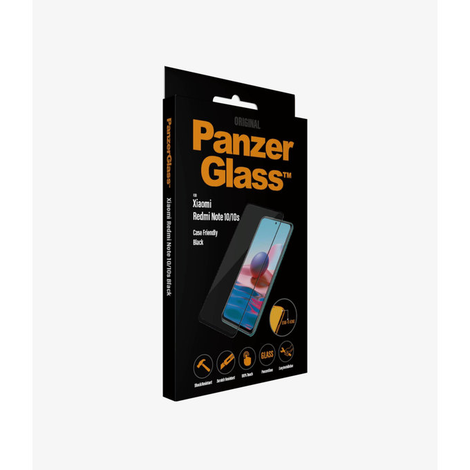 PanzerGlass - Tvrzené Sklo Case Friendly pro Xiaomi Redmi Note 10, 10S, černá