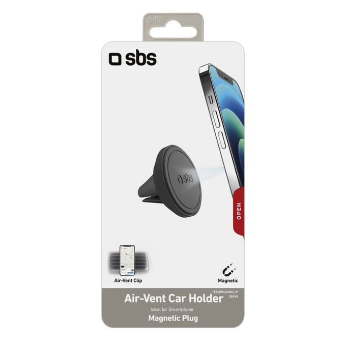 SBS - Držák do ventilace auta, magnetický, kulatý, černý