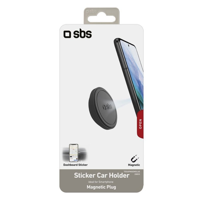 SBS - Držák do auta, magnetický, kulatý, černý