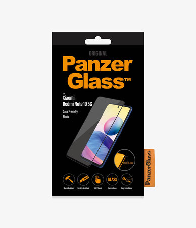 PanzerGlass - Tvrzené Sklo Case Friendly pro Xiaomi Redmi Note 10 5G, černá