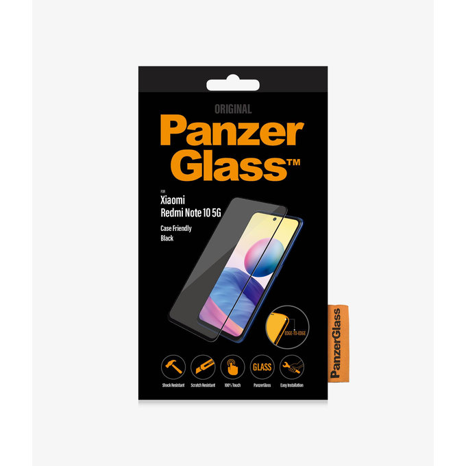 PanzerGlass - Tvrzené Sklo Case Friendly pro Xiaomi Redmi Note 10 5G, černá