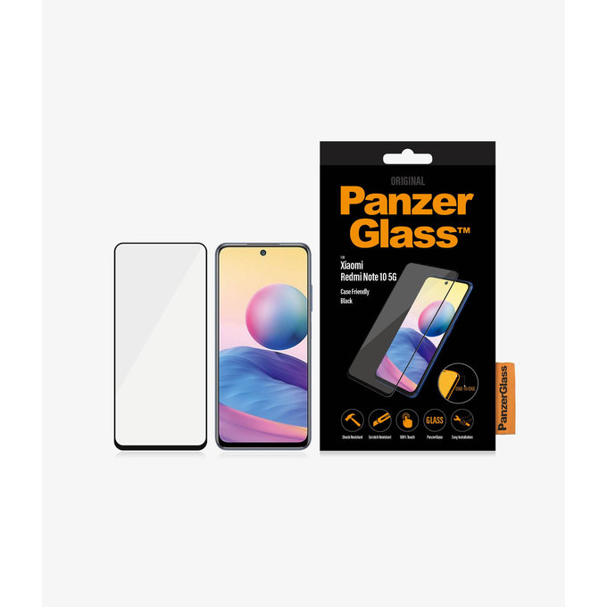 PanzerGlass - Tvrzené Sklo Case Friendly pro Xiaomi Redmi Note 10 5G, černá