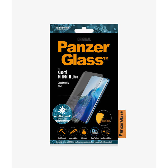 PanzerGlass - Tvrzené Sklo Case Friendly AB pro Xiaomi Mi 11, Mi 11 Ultra, černá