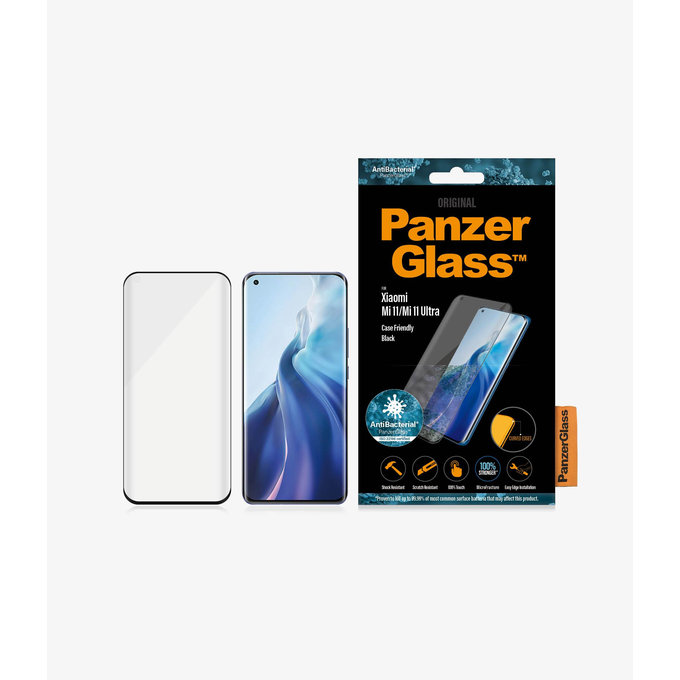PanzerGlass - Tvrzené Sklo Case Friendly AB pro Xiaomi Mi 11, Mi 11 Ultra, černá