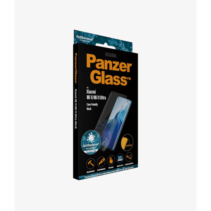 PanzerGlass - Tvrzené Sklo Case Friendly AB pro Xiaomi Mi 11, Mi 11 Ultra, černá