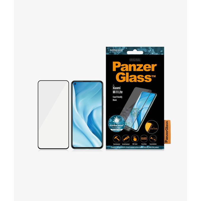 PanzerGlass - Tvrzené Sklo Case Friendly pro Xiaomi Mi 11 Lite, černá