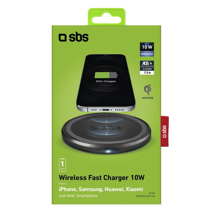 SBS - Bezdrátová Nabíječka s QI, černá