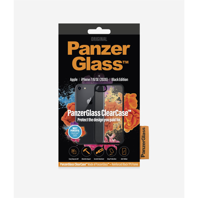 PanzerGlass - Pouzdro ClearCase pro iPhone 7, 8, SE 2020 a SE 2022, black