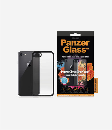 PanzerGlass - Pouzdro ClearCase pro iPhone 7, 8, SE 2020 a SE 2022, black