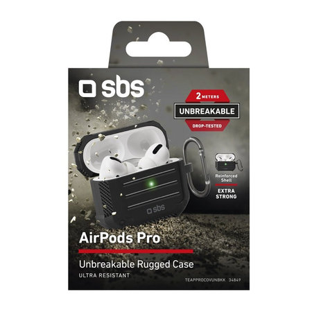 SBS - Nárazuvzdorné Pouzdro pro Apple AirPods Pro, černá