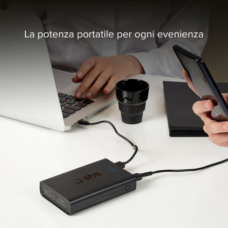 SBS - PowerBank 20 000 mAh, 2x USB, 2,1A, černá