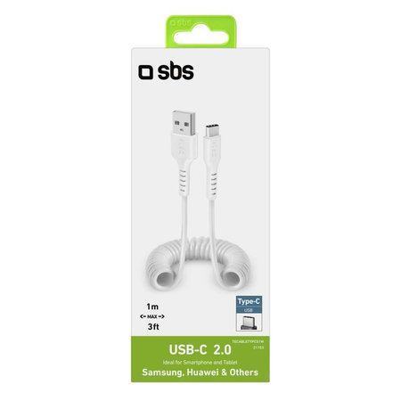SBS - USB-C / USB Kabel (1m), bílá