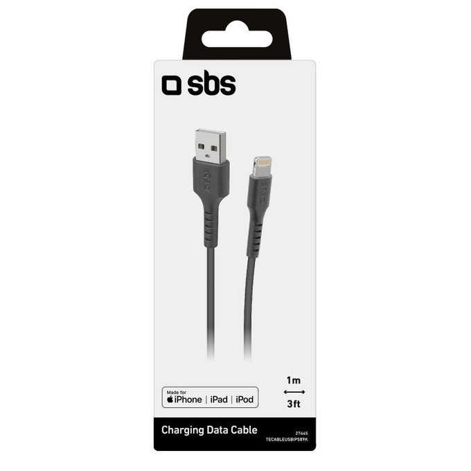 SBS - Lightning / USB Kabel (1m), černá
