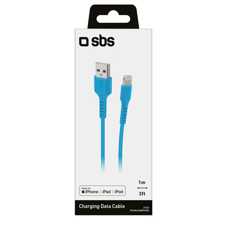 SBS - Lightning / USB Kabel (1m), modrá