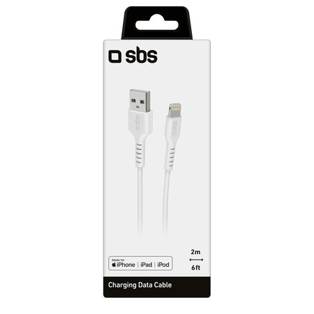 SBS - Lightning / USB Kabel (2m), bílá