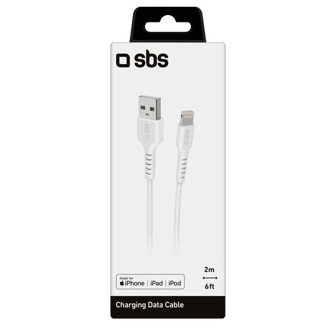 SBS - Lightning / USB Kabel (2m), bílá