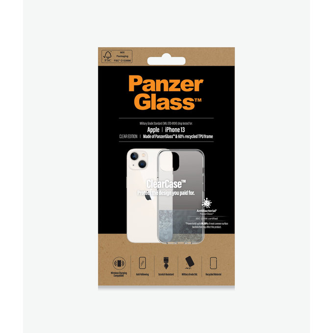 PanzerGlass - Pouzdro ClearCase AB pro iPhone 13, transparentná