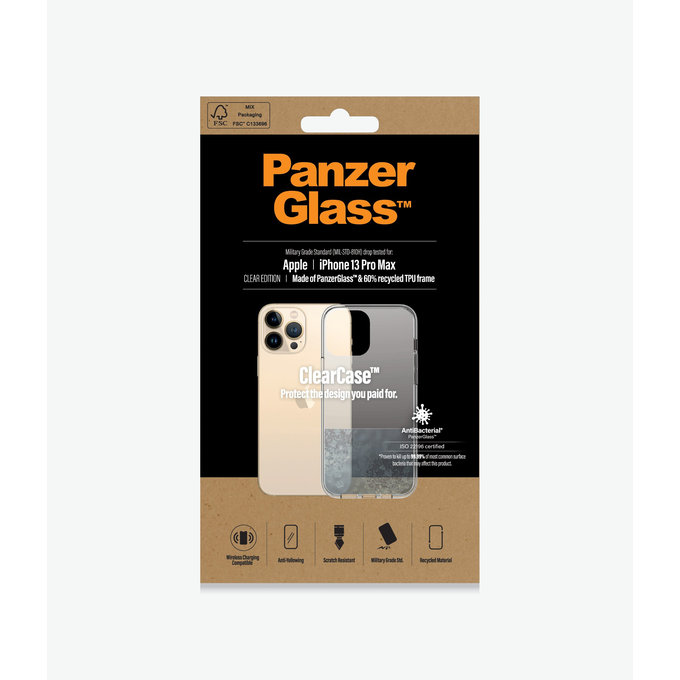 PanzerGlass - Pouzdro ClearCase AB pro iPhone 13 Pro Max, transparentná