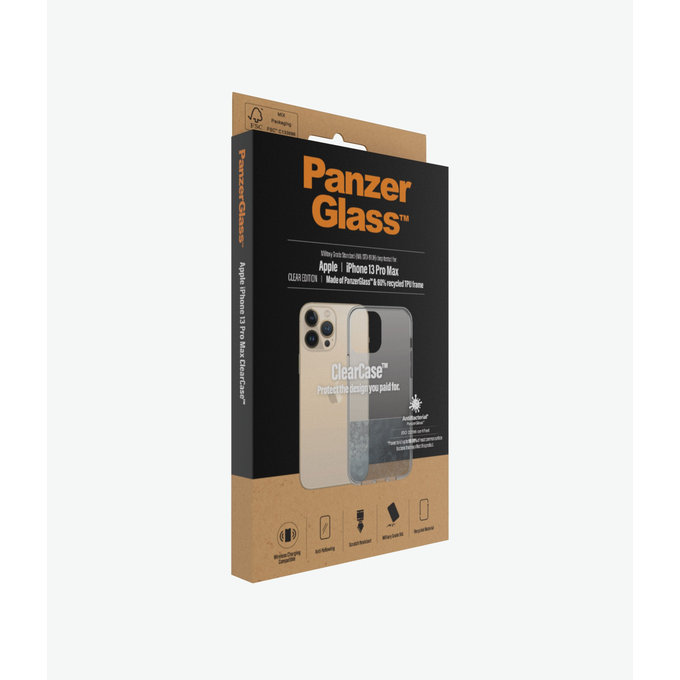 PanzerGlass - Pouzdro ClearCase AB pro iPhone 13 Pro Max, transparentná