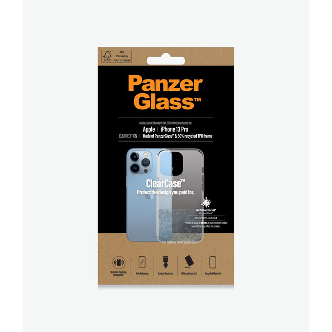 PanzerGlass - Pouzdro ClearCase AB pro iPhone 13 Pro, transparentná