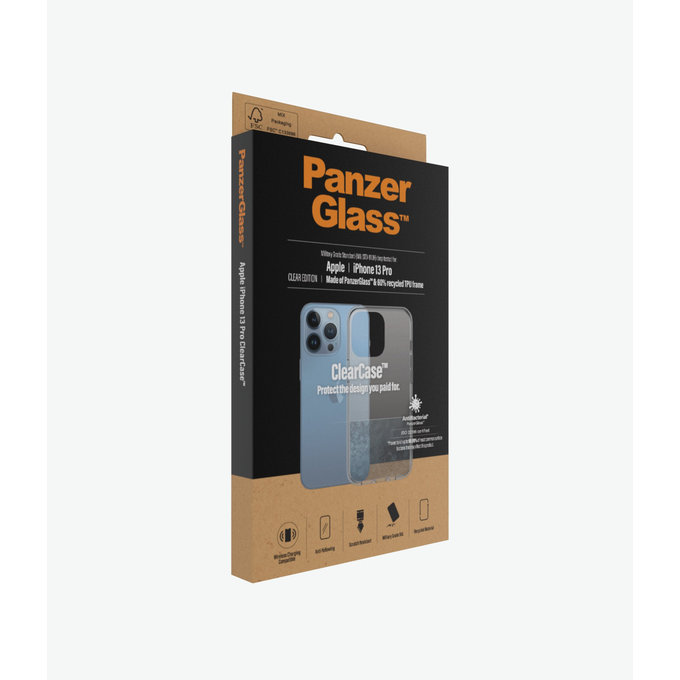 PanzerGlass - Pouzdro ClearCase AB pro iPhone 13 Pro, transparentná