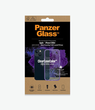 PanzerGlass - Pouzdro ClearCaseColor AB pro iPhone 13 mini, grape
