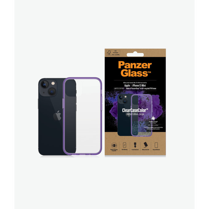 PanzerGlass - Pouzdro ClearCaseColor AB pro iPhone 13 mini, grape