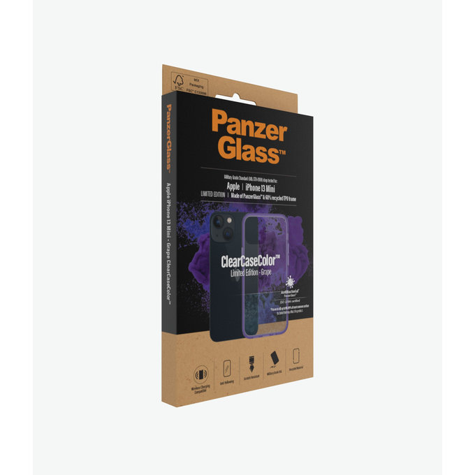 PanzerGlass - Pouzdro ClearCaseColor AB pro iPhone 13 mini, grape