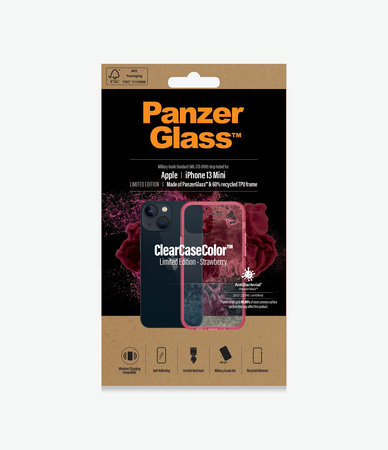 PanzerGlass - Pouzdro ClearCaseColor AB pro iPhone 13 mini, strawberry