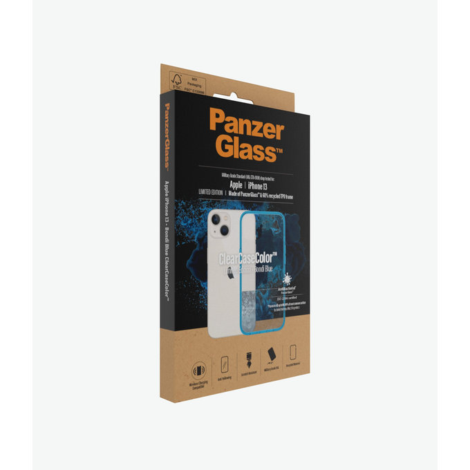 PanzerGlass - Pouzdro ClearCaseColor AB pro iPhone 13, bondi blue