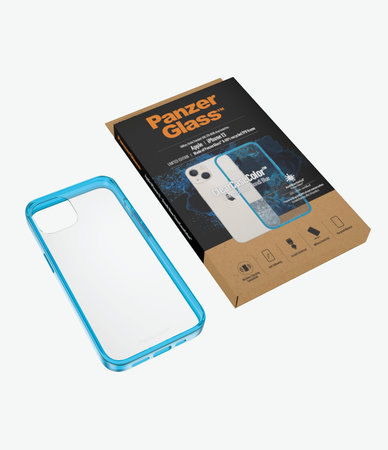 PanzerGlass - Pouzdro ClearCaseColor AB pro iPhone 13, bondi blue