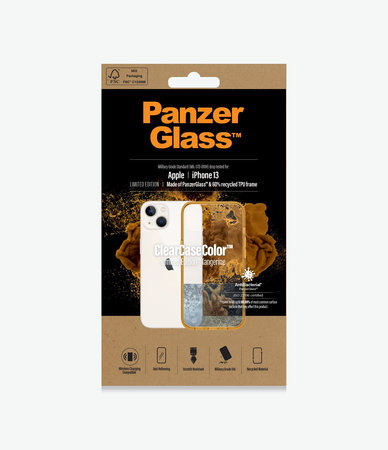 PanzerGlass - Pouzdro ClearCaseColor AB pro iPhone 13, tangerine