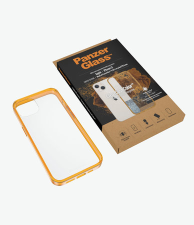 PanzerGlass - Pouzdro ClearCaseColor AB pro iPhone 13, tangerine