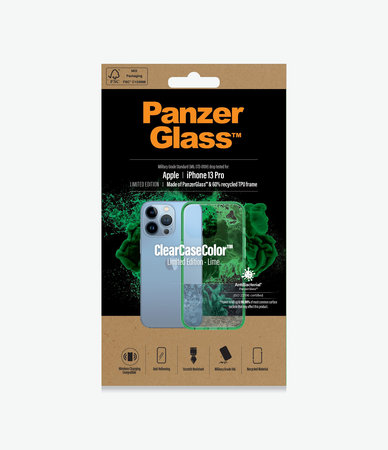 PanzerGlass - Pouzdro ClearCaseColor AB pro iPhone 13 Pro, lime