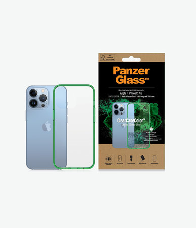 PanzerGlass - Pouzdro ClearCaseColor AB pro iPhone 13 Pro, lime
