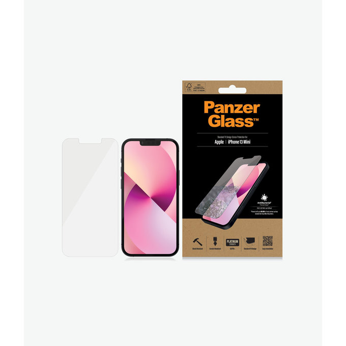 PanzerGlass - Tvrzené Sklo Standard Fit AB pro iPhone 13 mini, transparentná
