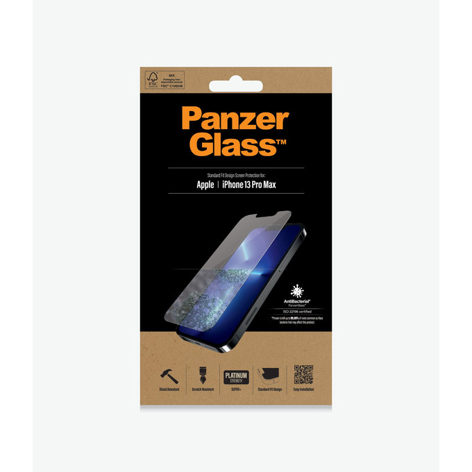 PanzerGlass - Tvrzené Sklo Standard Fit AB pro iPhone 13 Pro Max a 14 Plus, transparentná