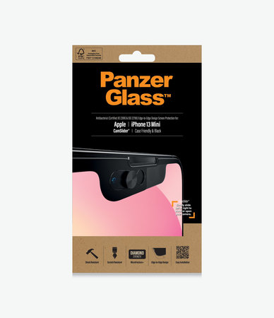 PanzerGlass - Tvrzené Sklo Case Friendly CamSlider AB pro iPhone 13 mini, černá