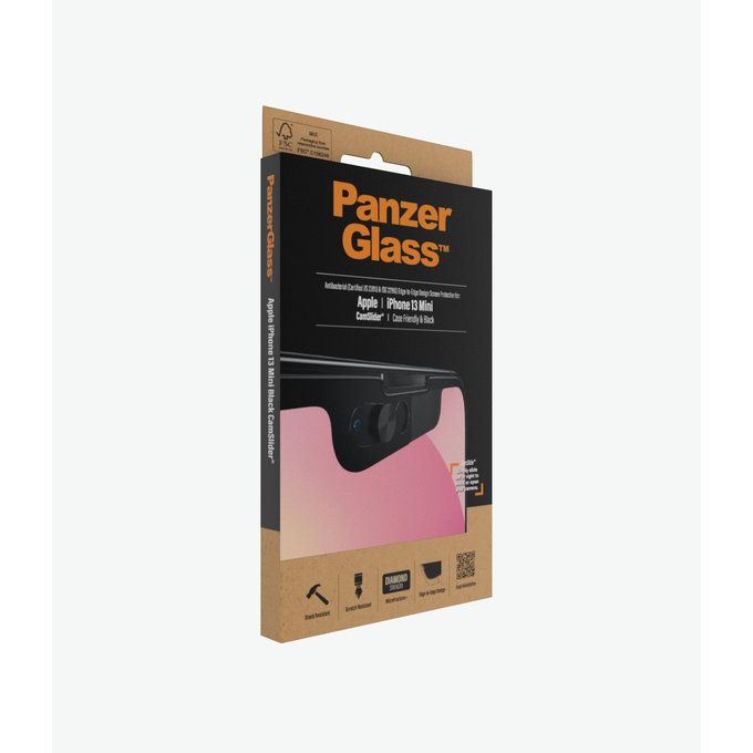 PanzerGlass - Tvrzené Sklo Case Friendly CamSlider AB pro iPhone 13 mini, černá