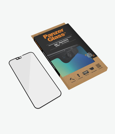 PanzerGlass - Tvrzené Sklo Case Friendly CamSlider AB pro iPhone 13, 13 Pro a 14, černá